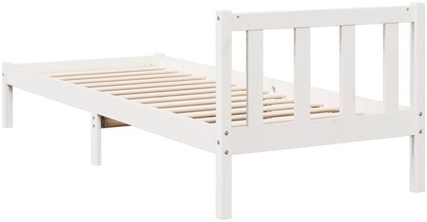 vidaXL Massivholzbett Extra Lang ohne Matratze Weiß 80x210 Kiefernholz 852429 Bild 5