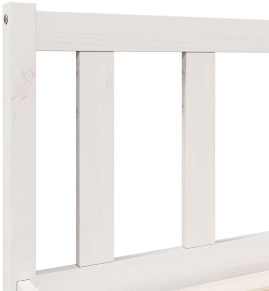 vidaXL Massivholzbett Extra Lang ohne Matratze Weiß 80x210 Kiefernholz 852429 Bild 7