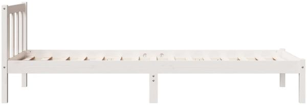vidaXL Massivholzbett Extra Lang ohne Matratze Weiß 80x210 Kiefernholz 852429 Bild 6
