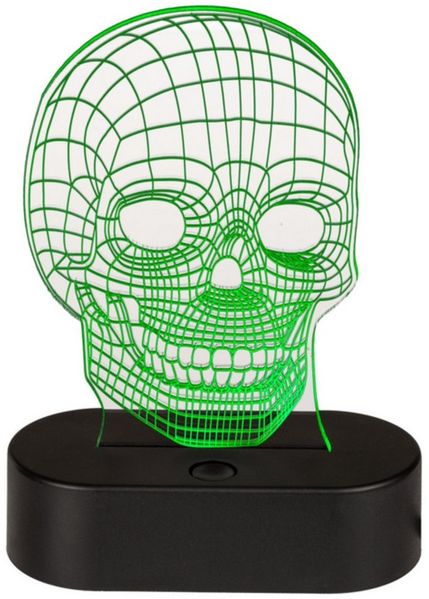 Out of the Blue Tischleuchte Totenkopf Dekolampe mit Farbwechsel und USB-Kabel