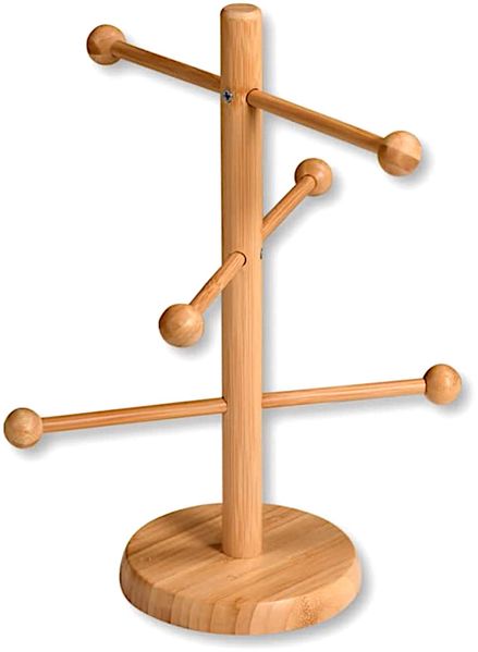 KESPER Brez'n- und Wurstständer 6-armig Höhe 37 cm aus Bambus / Brezelständer