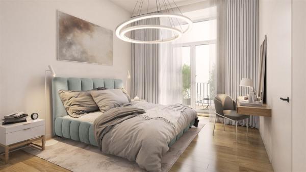 Polsterbett Doppelbett HEDA 180x200cm in Stoff Boston Aschgrau