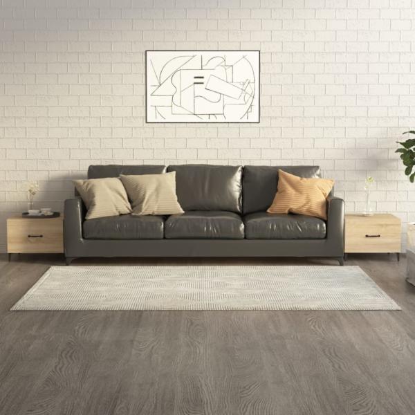 vidaXL Couchtische mit Metallbeinen 2 Stk. Sonoma-Eiche 50x50x40 cm 812733