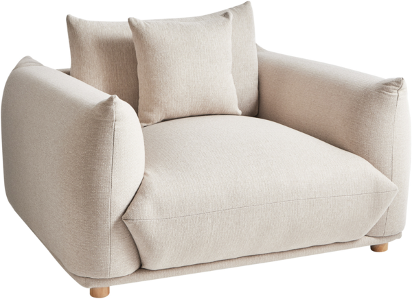 Sessel LUVOS Stoff Hellbeige