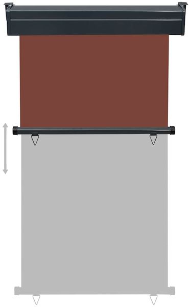vidaXL Balkon-Seitenmarkise 105x250 cm Braun 48417 Bild 5