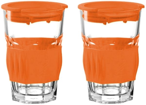 Montana 2er-Set Orange Becher to go