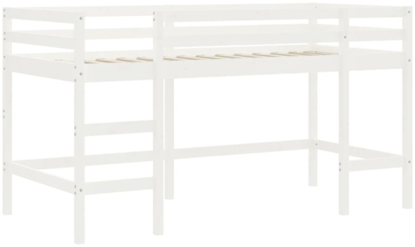 vidaXL Kinderhochbett mit Vorhängen Blau 80x200 cm Massivholz Kiefer 3206959 Bild 4