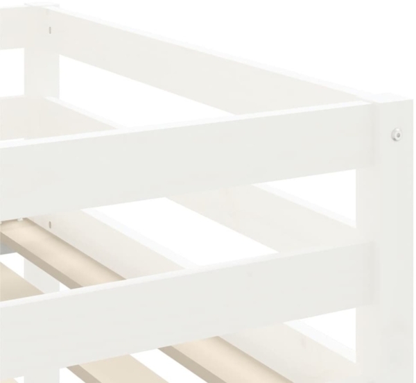 vidaXL Kinderhochbett mit Vorhängen Blau 80x200 cm Massivholz Kiefer 3206959 Bild 11