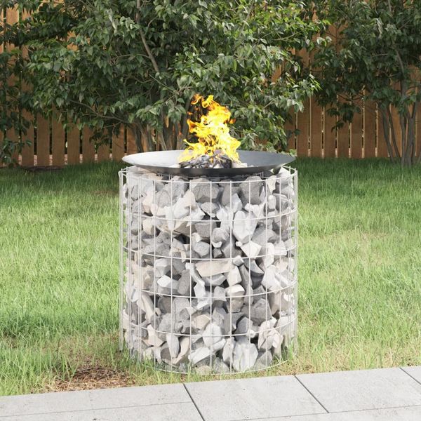 vidaXL Gabionen-Feuerstelle Ø 50 cm Verzinktes Eisen 153558