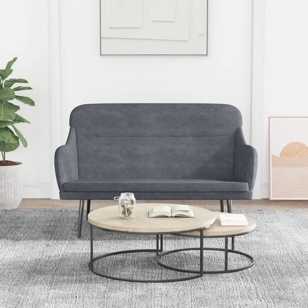 vidaXL Sitzbank Dunkelgrau 110x76x80 cm Samt 351446