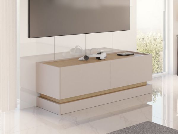 MIRJAN24 TV-Schrank Zarpant 150 2K (mit zwei Klappen) 150x37x47 cm, Sockel + höhenverstellbare Füße