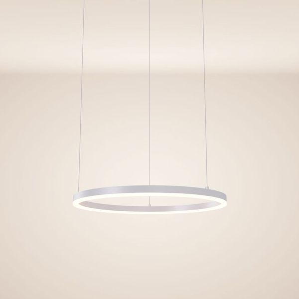 s.luce LED Ring Hängeleuchte Ø 60cm Weiß