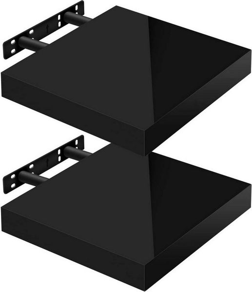 Woltu Wandregal, 2-tlg, Wandboard freischwebend Schweberegal Holz