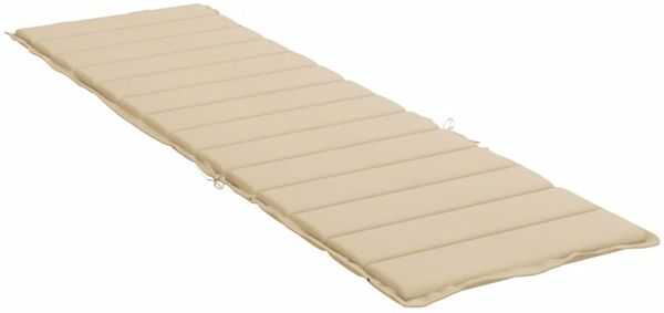 vidaXL Sonnenliegen-Auflage, Beige, 3 x 200 x 60 cm Bild 4