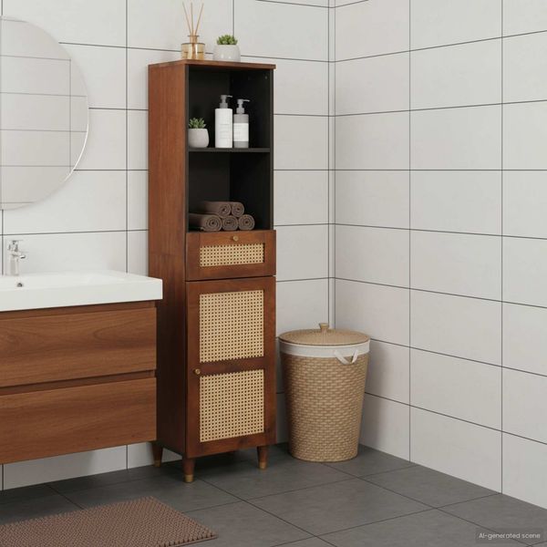 vidaXL Sideboard mit Regal Braun 38 x 33,5 x 160 cm Massivholz Mango 4018902