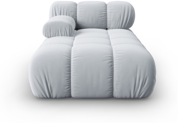 Micadoni Recamiere Bellis Links Samtstoff Riviera Hellblau