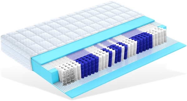 Matratzen Perfekt Taschenfederkernmatratze HAMBURG, 120x200 cm, Härtegrad H3, 9 Zonen