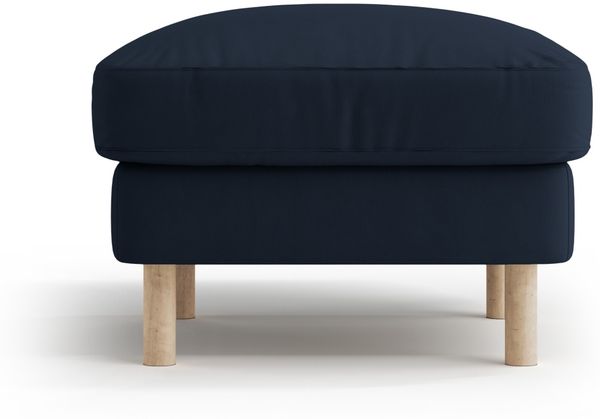 Micadoni Hocker Eden 1-Sitzer Samt Dunkelblau