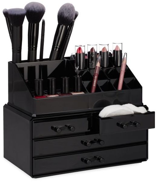 Relaxdays Make Up Organizer mit 4 Schubfächern
