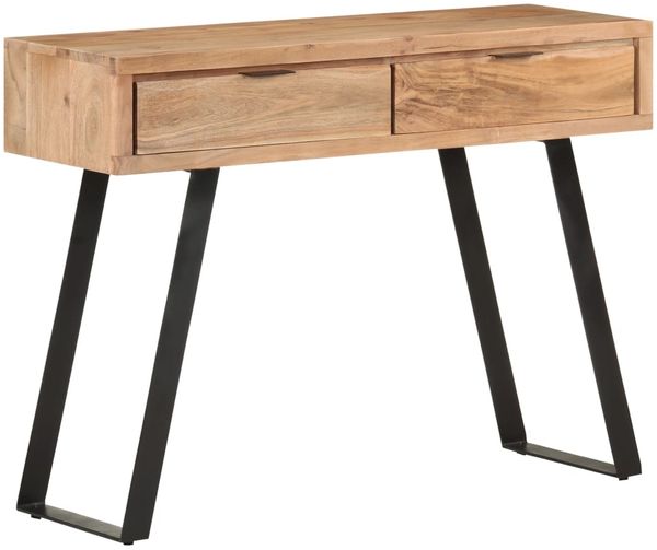 vidaXL Konsolentisch 100x35x76 cm Massivholz Akazie mit Naturkanten 323522 Bild 10