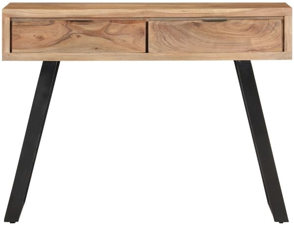 vidaXL Konsolentisch 100x35x76 cm Massivholz Akazie mit Naturkanten 323522 Bild 3