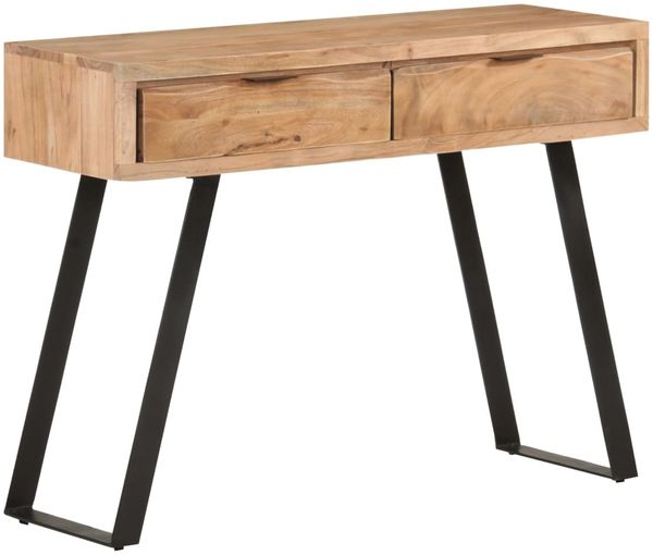 vidaXL Konsolentisch 100x35x76 cm Massivholz Akazie mit Naturkanten 323522 Bild 12