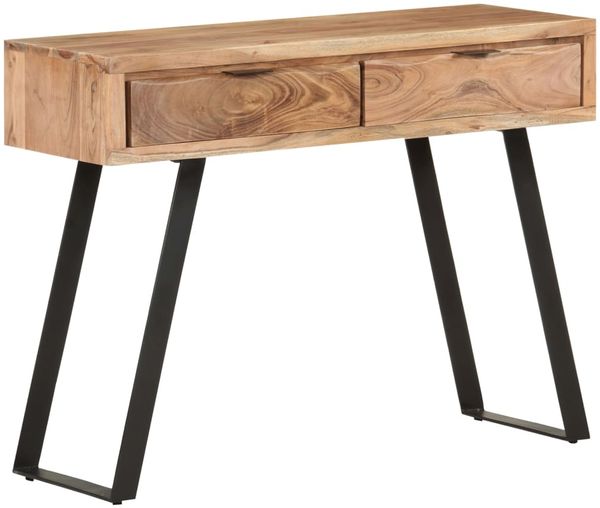 vidaXL Konsolentisch 100x35x76 cm Massivholz Akazie mit Naturkanten 323522 Bild 11