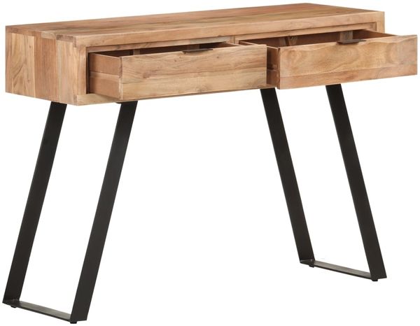 vidaXL Konsolentisch 100x35x76 cm Massivholz Akazie mit Naturkanten 323522 Bild 2