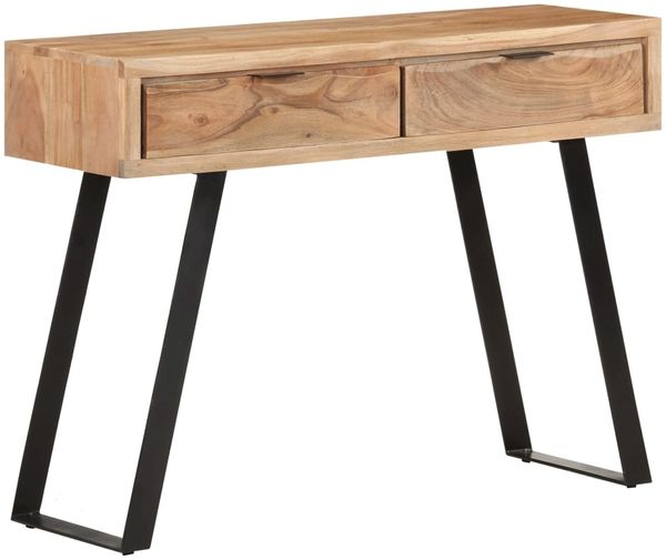 vidaXL Konsolentisch 100x35x76 cm Massivholz Akazie mit Naturkanten 323522