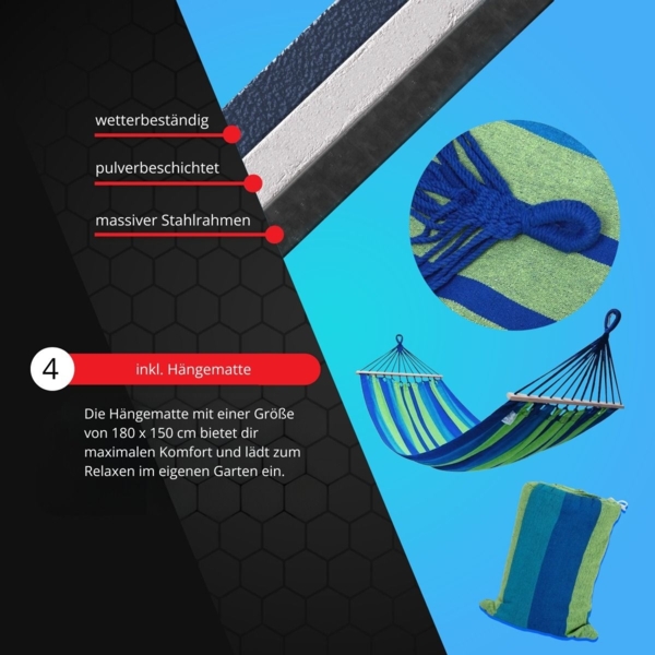 K-Sport ‘Outdoor Hängematte mit Gestell‘ Bild 4