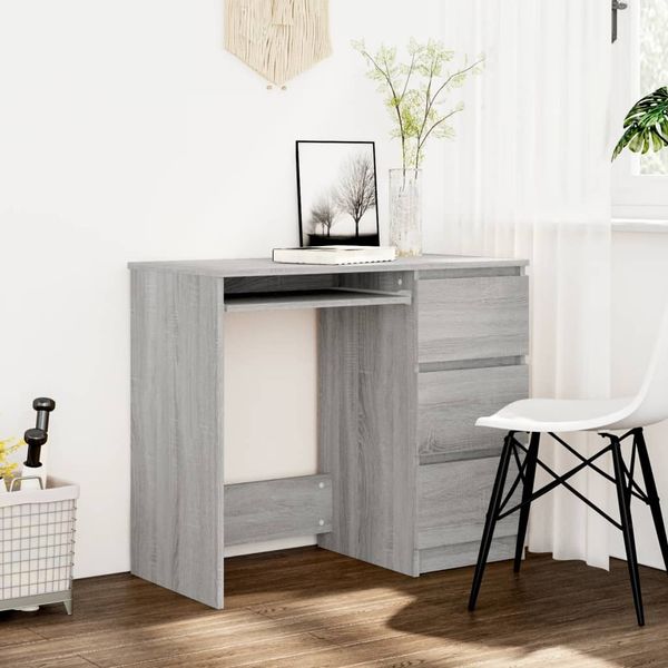 vidaXL Schreibtisch Grau Sonoma 90x45x76 cm Holzwerkstoff 815508