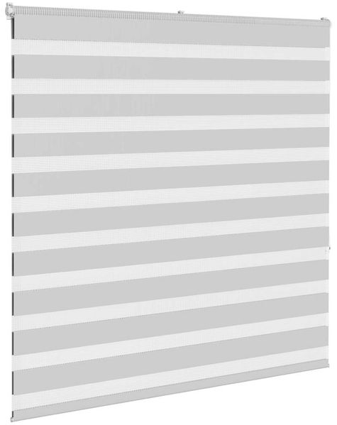 vidaXL Doppelrollo Hellgrau 150x150 cm Stoffbreite 145,9 cm Polyester 4014453 Bild 3