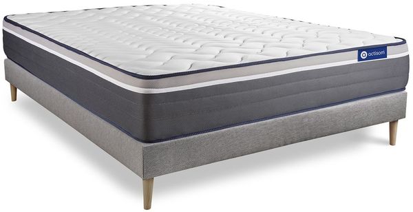 Actilatex plus matratze 130x190 cm + Bettgestell mit lattenrost - Dicke : 26cm - Latex und Memory-schaum - H5 Bild 2