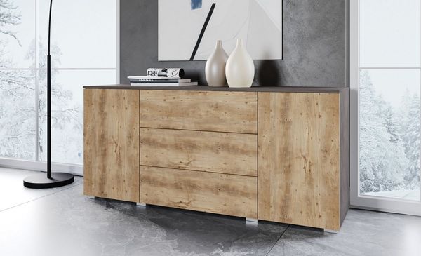 OTTO home Sideboard PARIS (1 St), Moderne 150cm breite grifflose Kommode, vielseitig einsetzbar