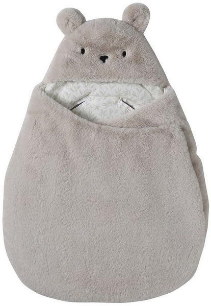 vertbaudet Fußsack 2-in-1 Baby Ausfahrsack/Wickelunterlage, Plüsch, 1er-Pack