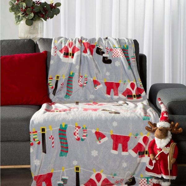 Wohndecke SANTA, Eurofirany, Weihnachtsdecke Winterdecke kuschelig & warm