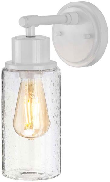 Außenleuchte, Wandleuchte, Stahl, Weiß, H 30 cm