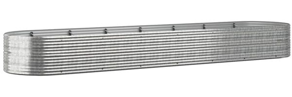 vidaXL Hochbeet Pulverbeschichteter Stahl 584x140x68 cm Silbern 319122 Bild 2