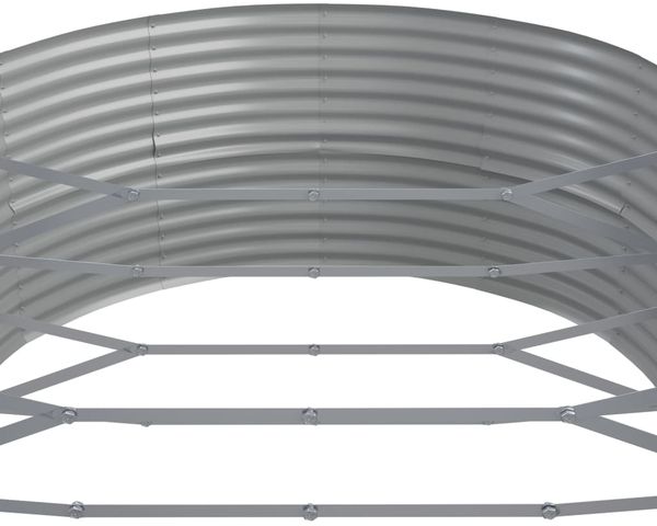 vidaXL Hochbeet Pulverbeschichteter Stahl 584x140x68 cm Silbern 319122 Bild 5