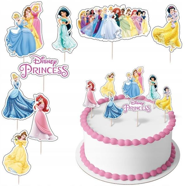 Festivalartikel Tortenstecker Prinzessin Topper Set 8 Stk Geburstag Torten Deko Kuchen Junge