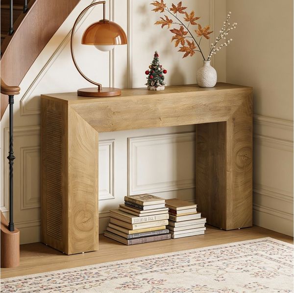 Tribesigns Konsolentisch 110 cm Schmaler Rechteckiger Sofatisch Hinter Sofa, Landhaus Flurtisch