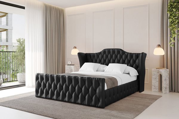 ALTDECOR Polsterbett MODY-Z (Polsterbett mit Bettkasten und Lattenrost, Boxbett ohne Matratze), Doppelbett mit Stauraum, Bett mit Kopfteil