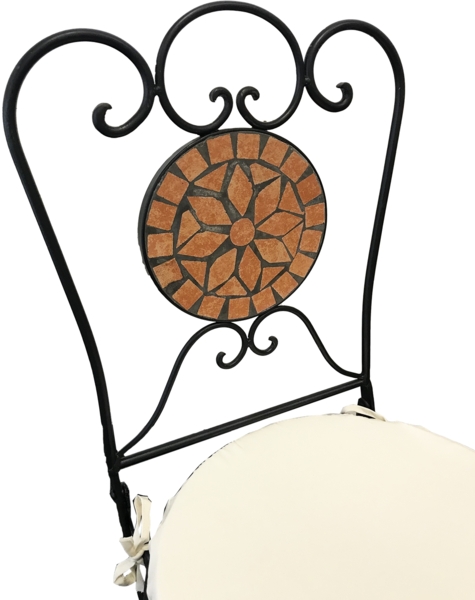 2x Mosaik Klappstuhl Terrakotta mit Polster Bild 2