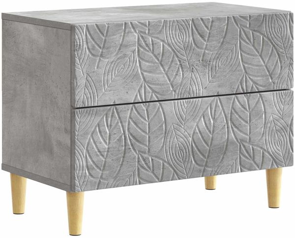 vidaXL Nachttisch Betongrau 62 x 34,5 x 48 cm Holzwerkstoff 895008