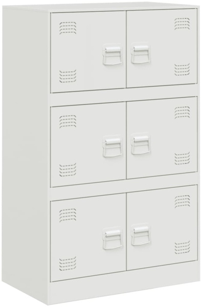 vidaXL Sideboard Weiß 67x39x107 cm Stahl 841660