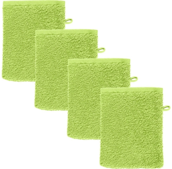 REDBEST Waschhandschuh Waschhandschuh "Oceanside" 4er-Pack, Leichtfrottier, Leichtfrottier Uni