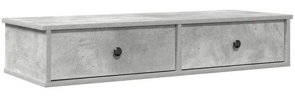 vidaXL Wandregal mit Schubladen Betongrau 100x37,5x19 cm Holzwerkstoff 859962 Bild 2
