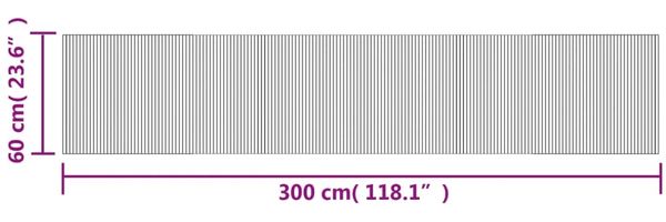 vidaXL Teppich Rechteckig Schwarz 60x300 cm Bambus 376720 Bild 8