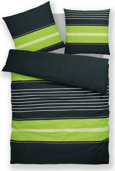 OTTO home Bettwäsche Circle, Polycotton, 2 teilig, Bettwäsche aus Baumwolle mit Streifen-Design, moderne Bettwäsche