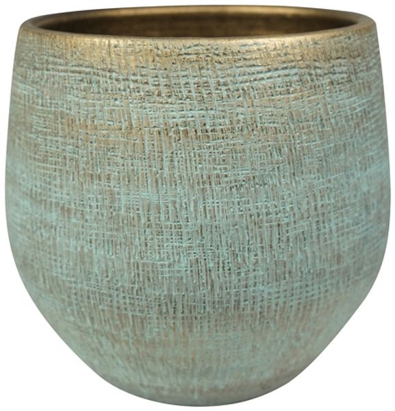 Ter Steege Blumentopf, Türkis, Durchmesser 26 cm, Höhe 26 cm, Öffnung 26 cm